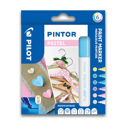 Marker decorativ PILOT "Pintor Pastel", set 6 buc., varf M