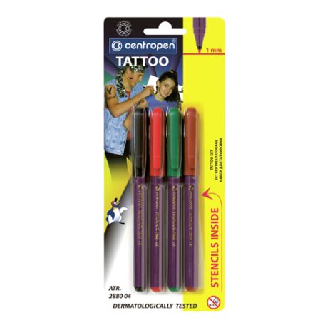 Marker CENTROPEN 2880 TATTOO - set/set tatuaje 4 buc