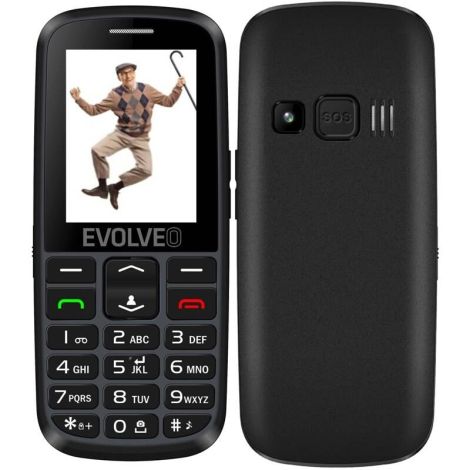 EVOLVEO EasyPhone EG, telefon mobil pentru seniori cu suport de încărcare (culoare neagră) EP-550-EGB