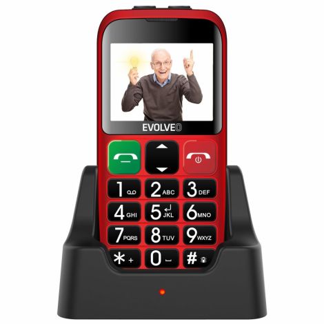 EVOLVEO EasyPhone EB, telefon mobil pentru seniori, rosu EP-850-EBR