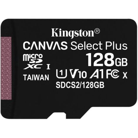 Kingston Canvas Select Plus A1/micro SDXC/128GB/UHS-I U1 / Clasa 10 SDCS2/128GBSP