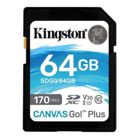 Kingston Canvas Go Plus/SDXC/64GB/UHS-I U3 / Clasa 10 SDG3/64GB