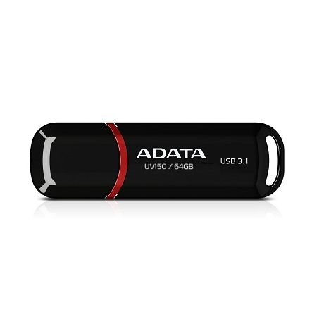 ADATA UV150/64GB/USB 3.1/USB-A/Negru AUV150-64G-RBK