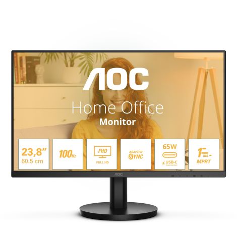 AOC/24B3CA2/23.8"/IPS/FHD/100Hz/1ms/Negru/3R 24B3CA2