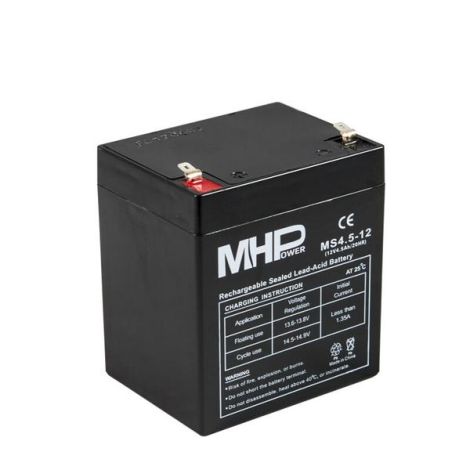 Baterie Pb MHPower VRLA AGM 12V/4.5Ah (MS4.5-12) MS4.5-12