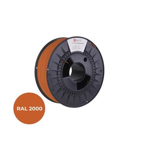 Snur de imprimare (filament) C-TECH PREMIUM LINE, ABS, galben-portocaliu, RAL2000, 1,75 mm, 1 kg 3DF-P-ABS1.75-2000