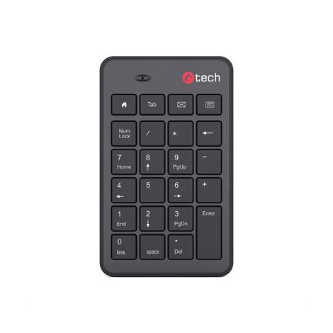 Tastatură C-TECH KBN-02WS, fără fir, numerică, KBN-02WS