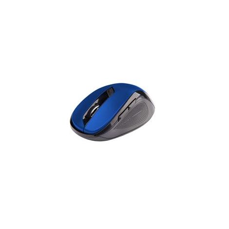 Mouse C-TECH WLM-02/Ergonomic/Optic/Pentru dreptaci/1600 DPI/USB fără fir/Negru-albastru WLM-02B