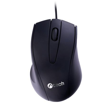 Mouse C-TECH WM-07/Ergonomic/Optic/Pentru dreptaci/1200 DPI/USB cu fir/Negru WM-07