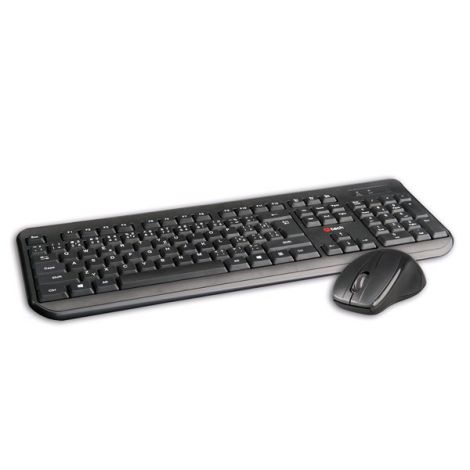 Tastatură C-TECH WLKMC-01, set combinat fără fir cu mouse, negru, USB, CZ/SK WLKMC-01