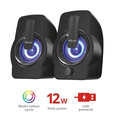 TRUST Gemi RGB/Stereo/12W/Negru 22948