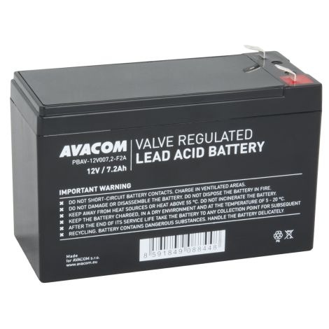 Baterie AVACOM 12V 7.2Ah F2 (PBAV-12V007,2-F2A) PBAV-12V007,2-F2A