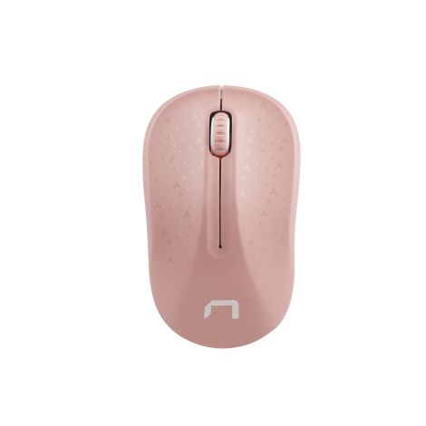 Mouse optic Natec TOUCAN/1600 DPI/Călătorie/Optic/1600 DPI/USB fără fir/Alb-roz NMY-1652