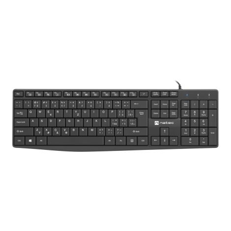 Tastatură Natec Nautilus 2/USB cu fir/Aspect CZ-SK/Negru NKL-1959