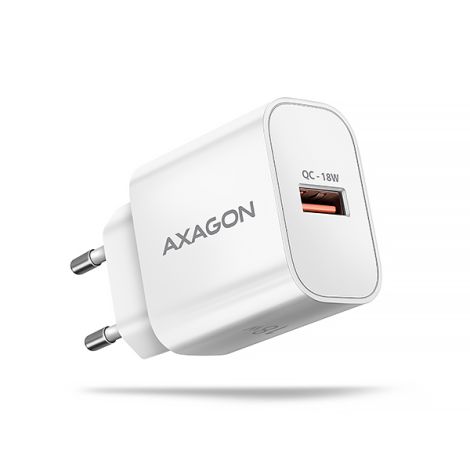 AXAGON ACU-QC18W, încărcător de rețea 18W, 1x port USB-A, QC3.0/AFC/Apple, alb ACU-QC18W