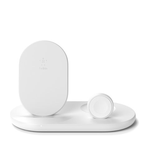 Suport de încărcare BELKIN Qi 3in1, alb (iPhone, Apple Watch, AirPods) WIZ001vfWH