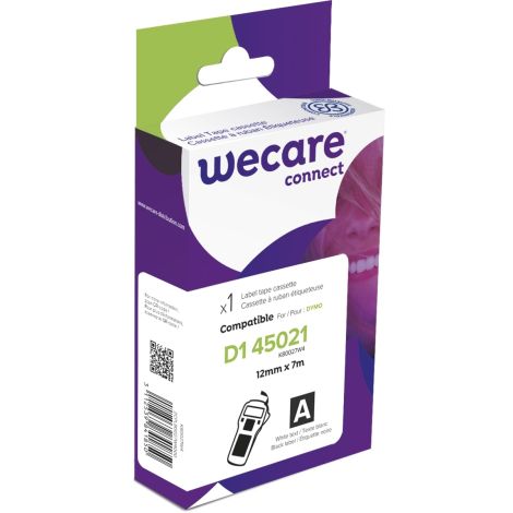 Bandă WECARE ARMOR compatibilă cu DYMO S0720610,Alb/Negru,12MM*7M K80027W4