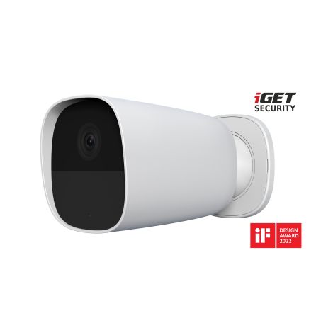 iGET SECURITY EP26 White - Baterie WiFi Cameră FullHD, IP65, sunet, autonom și pentru alarmă M5-4G CZ 75020626