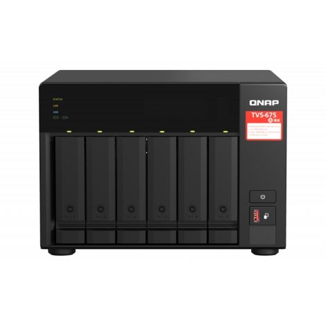 QNAP TVS-675-8G (8 nuclee 2,5 GHz / 8 GB RAM / 6xSATA / 2xM.2 slot NVMe / 2xPCIe / 2x2.5GbE / 1x HDMI 4K) TVS-675-8G