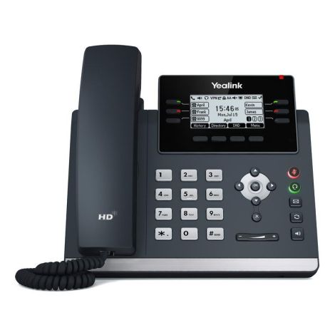 Telefon SIP Yealink SIP-T42U, PoE, LCD 2,7" 192x64, 15 prog.tl., 2xUSB, GigE SIP-T42U