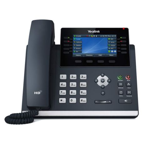 Telefon SIP Yealink SIP-T46U, PoE, LCD de 4,3" 480x272, 27 prog.tl., 2xUSB, Gig SIP-T46U