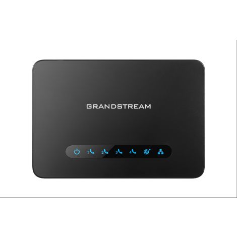 Grandstream HT814 (ATA), 4x FXS, 2 profiluri SIP, 1x Gbit LAN, router NAT, conf. 3 căi. HT814