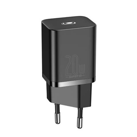 Încărcător rapid Baseus CCSUP-B01 Super Si USB-C 20W Negru 6953156229990