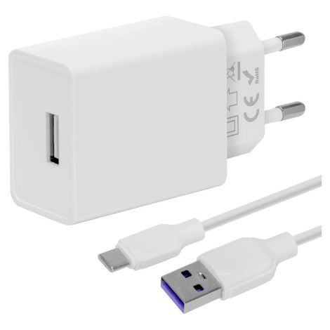 AMBALARE: ME Travel Charger USB-A 10W + Cablu USB-A/USB-C 1m Alb 8596311218842