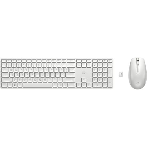 Tastatură și mouse fără fir HP 650 - alb 4R016AA#BCM