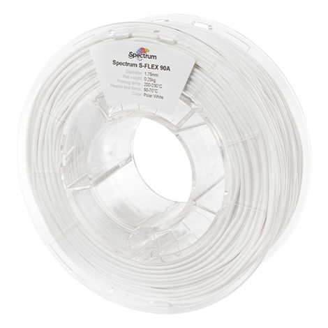 Filament Spectrum 3D, S-Flex 90A, 1,75 mm, 250 g, 80261, alb polar