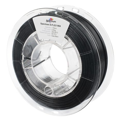 Filament Spectrum 3D, S-Flex 90A, 1,75 mm, 250 g, 80262, negru adânc