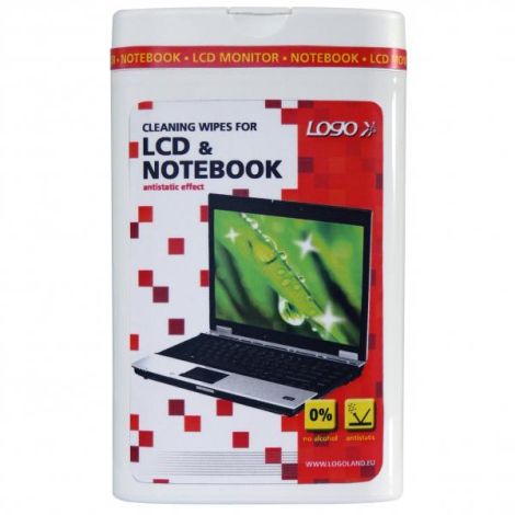 Curat. servetele lacrimale, pentru LCD, notebook-uri, cutie, 50 buc., Logo