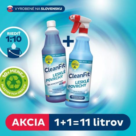 Ultraconcentrat Cleanfit - Suprafețe lucioase 1+1=11 l