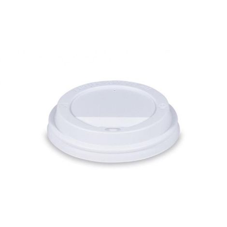 Capac convex alb pentru cupe cu diametrul de 90 mm (100 buc.)