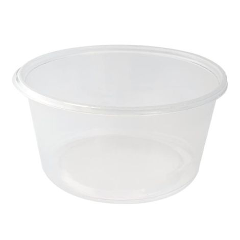 Boluri rotunde PP 250 ml 50 buc transparent