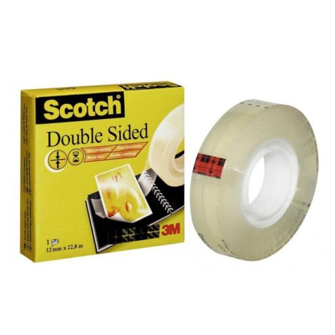 Bandă adezivă cu două fețe Scotch 665 12 mm x 22,8 m în cutie