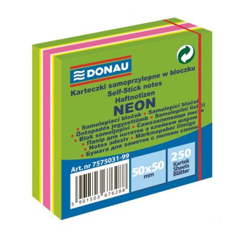 Pad autoadeziv Donau neon 50x50mm 250l verde