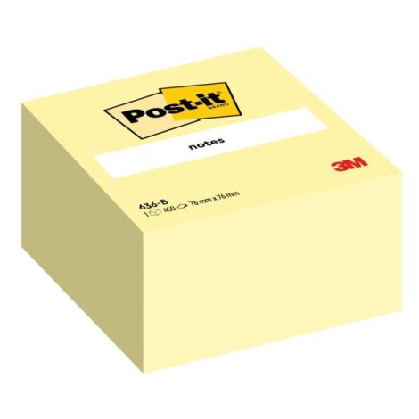 Post-it autoadeziv 76x76 galben 450l