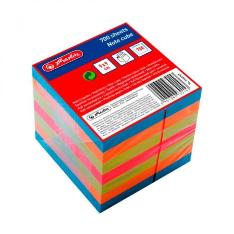 Blocnotes cub lipit Herlitz 90x90x90mm colorat