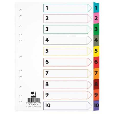 Distribuitor carton Q-CONNECT armat 1-10