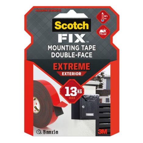 Bandă de montaj scotch pentru exterior super rezistentă, 19 mm x 5 m