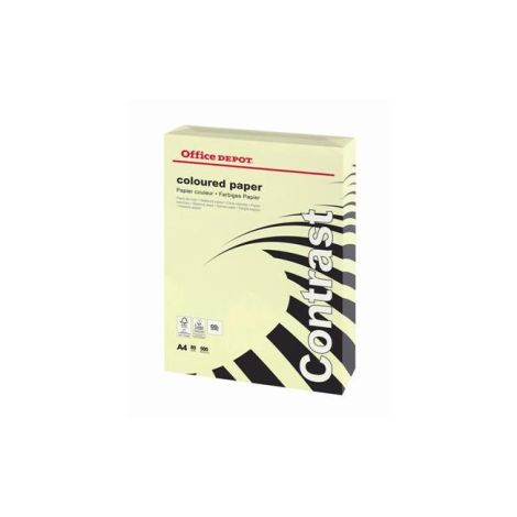 Hartie colorata Office Depot A4, galben pastel, 80 g/m2