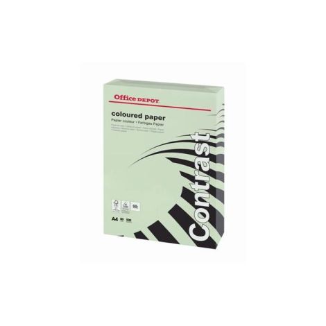 Hartie colorata Office Depot A4, verde pastel, 80 g/m2