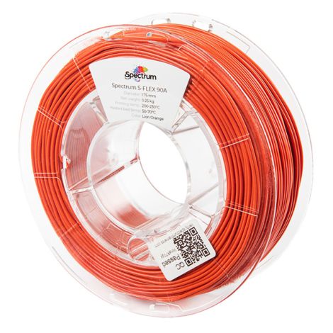 Filament Spectrum 3D, S-Flex 90A, 1,75 mm, 250 g, 80251, portocaliu leu