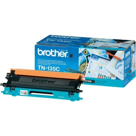 Toner Brother TN-135, azuriu (cyan), original