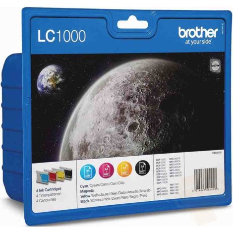 Cartuş Brother LC1000 VALBP, CMYK, pachet de patru, multipack, original