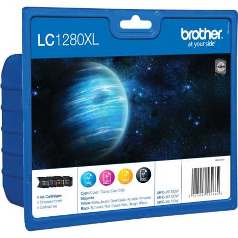 Cartuş Brother LC1280XL VALBP, CMYK, pachet de patru, multipack, original