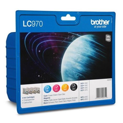 Cartuş Brother LC970 VALBP, CMYK, pachet de patru, multipack, original