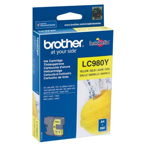 Cartuş Brother LC980Y, galben (yellow), original