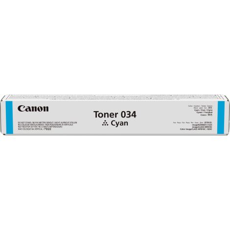 Toner Canon 034, azuriu (cyan), original